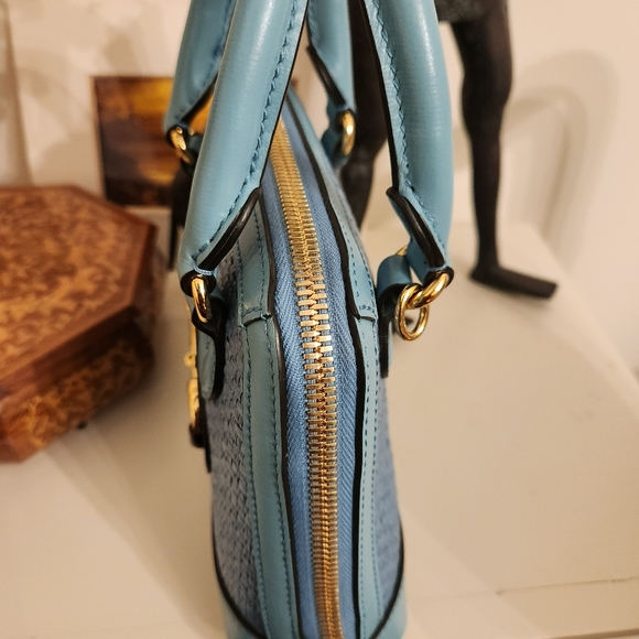 Gucci MINI HORSEBIT 1955 HANDBAG IN BLEU - Picture 3 of 17